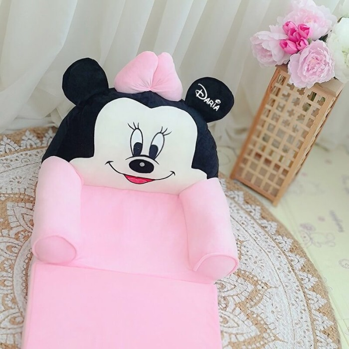 Fotoliu extensibil Minnie Mouse roz, personalizat cu nume [2]