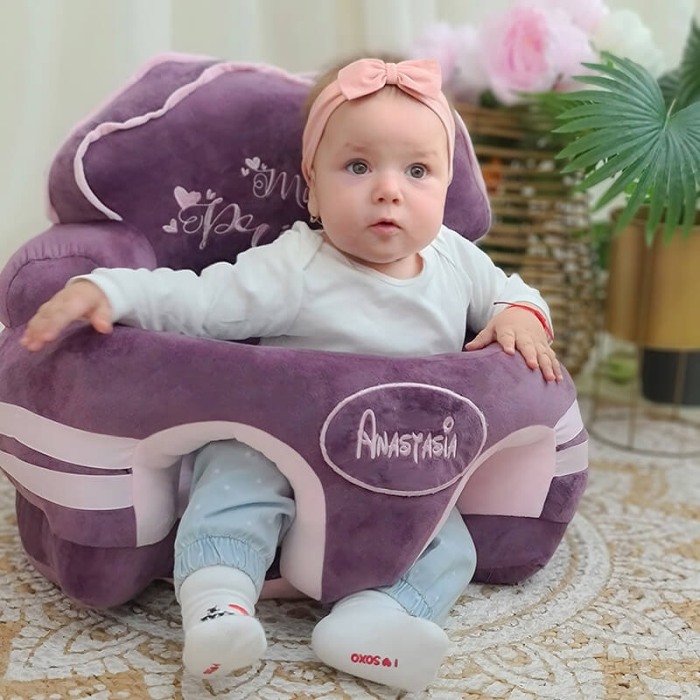 Fotoliu Mica Printesa mov/roz, cu arcada, personalizat cu nume [4]