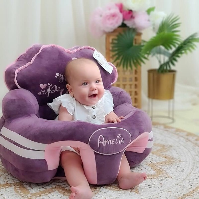Fotoliu Mica Printesa mov/roz, cu arcada, personalizat cu nume [3]