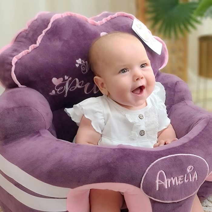 Fotoliu Mica Printesa mov/roz, cu arcada, personalizat cu nume [2]