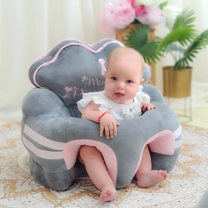 Fotoliu Mica Printesa roz/gri, cu arcada, personalizat cu nume [3]