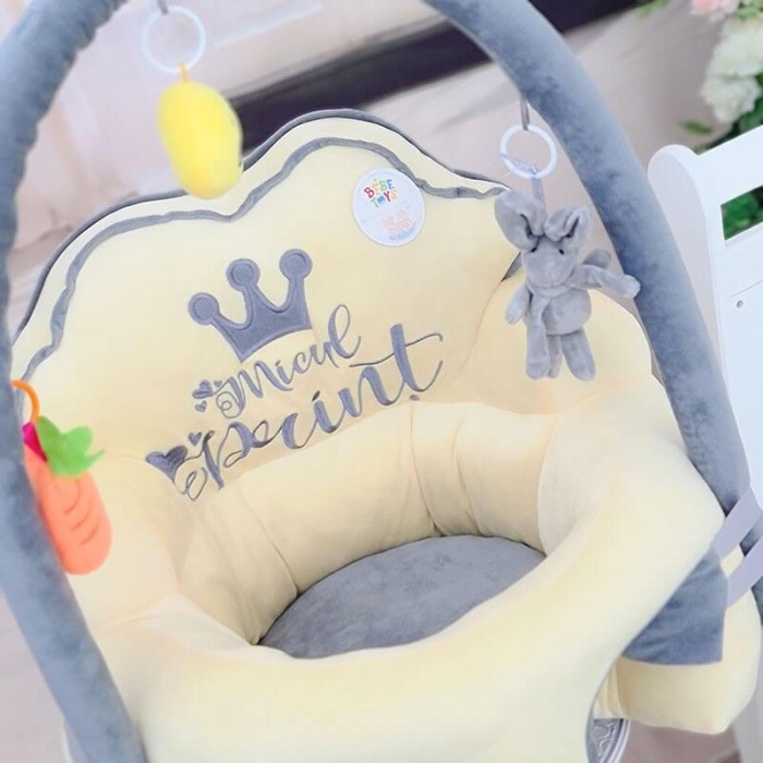 Fotoliu Micul Print galben pal/gri, cu arcada, personalizat cu nume [3]