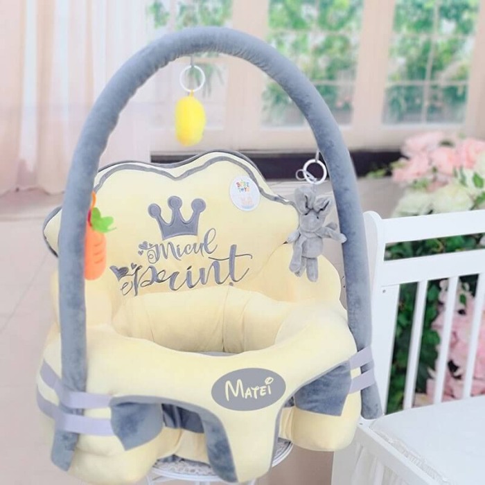Fotoliu Micul Print galben pal/gri, cu arcada, personalizat cu nume [2]