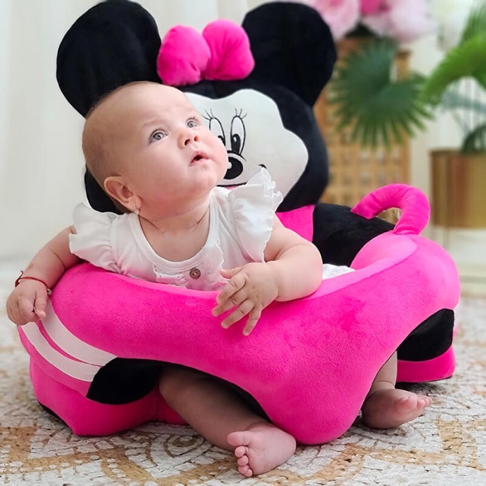 Fotoliu pentru  bebe cu arcada Minnie Mouse roz/negru [2]