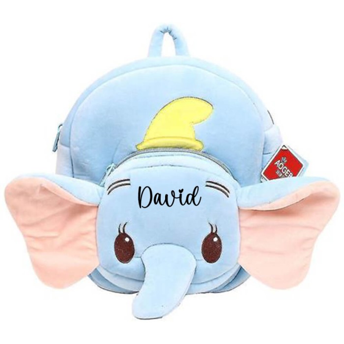 Ghiozdan din plus Elefant Bleu, personalizat [3]