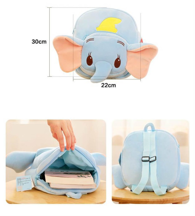 Ghiozdan din plus Elefant Bleu, personalizat [4]