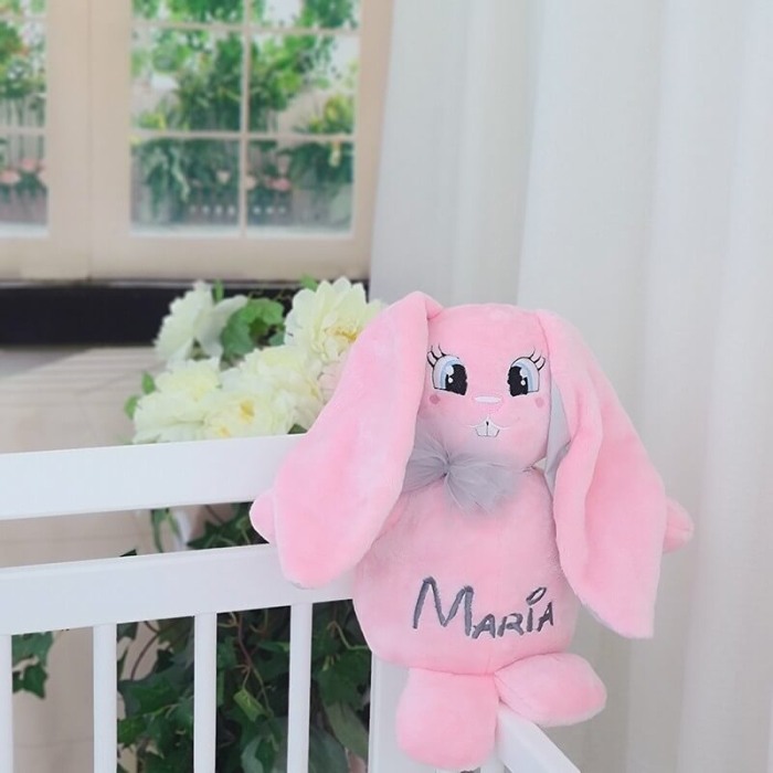 Iepuras roz personalizat cu nume [2]