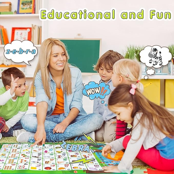 Invata Alfabetul si Cifrele: Poster cu sunete si activitati educationale [6]