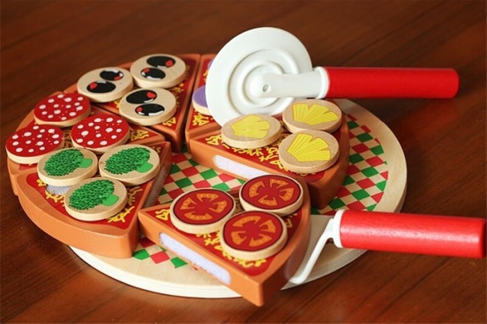 Joc creativ din lemn: Feliaza Pizza [4]