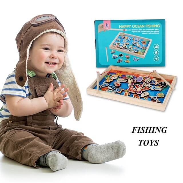 Joc de pescuit din lemn cu undite magnetice Happy Ocean [7]