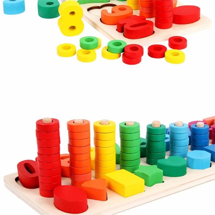 Joc din lemn cu cifre si forme geometrice [3]
