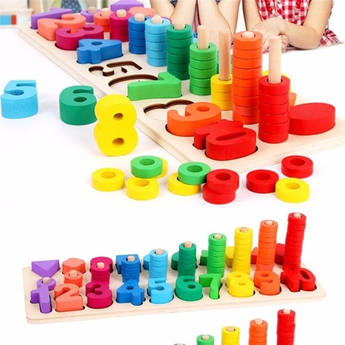 Joc din lemn cu cifre si forme geometrice [4]