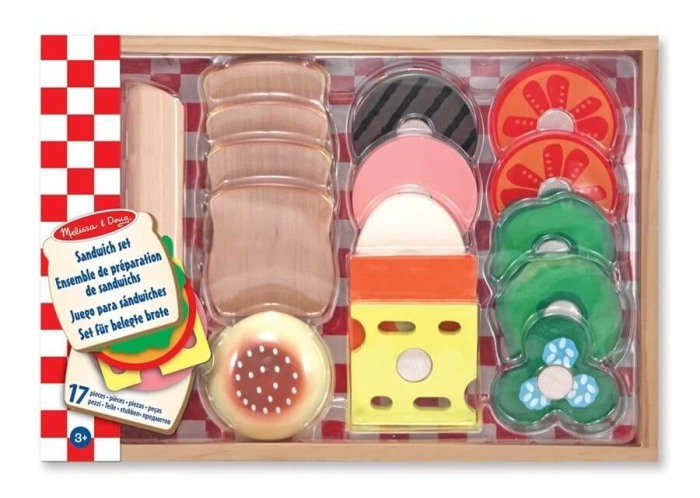 Joc din lemn Sandwich Making Set, Melissa & Doug [5]