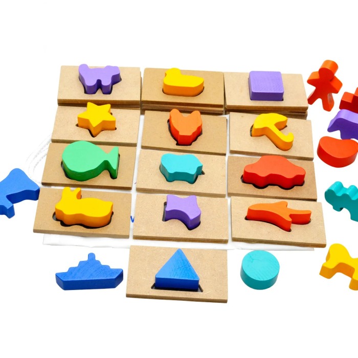 Joc educativ din lemn 3D, Asociere Forme [11]