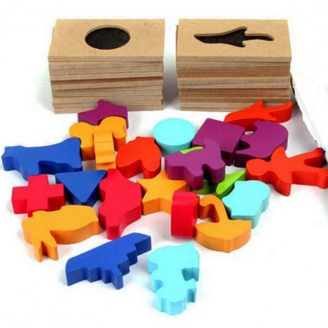 Joc educativ din lemn 3D, Asociere Forme [4]