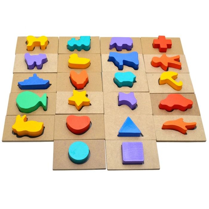 Joc educativ din lemn 3D, Asociere Forme [7]