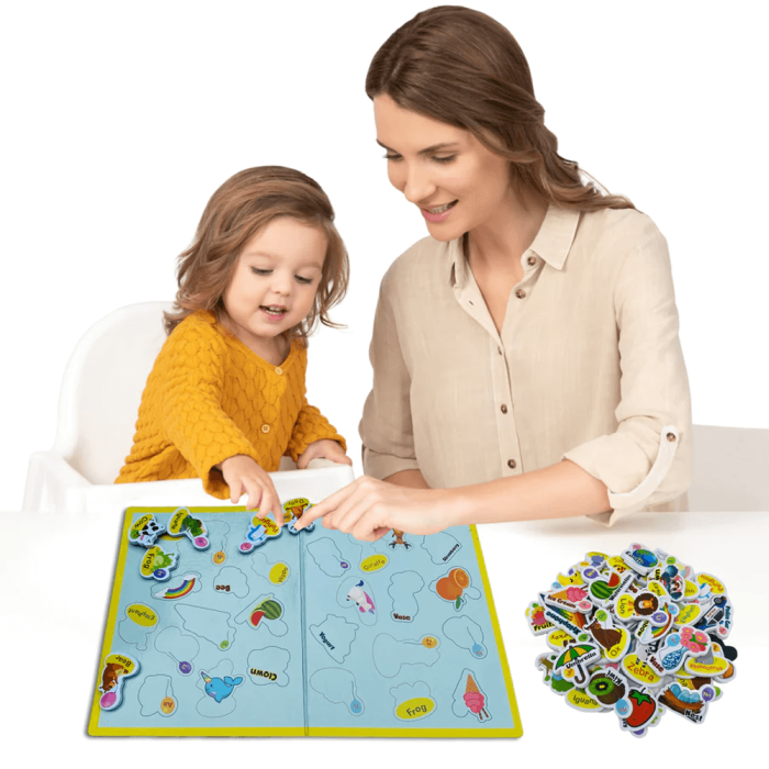Joc Magnetic 210 Piese: Litere, Cifre, Ilustratii si Forme Geometrice [7]