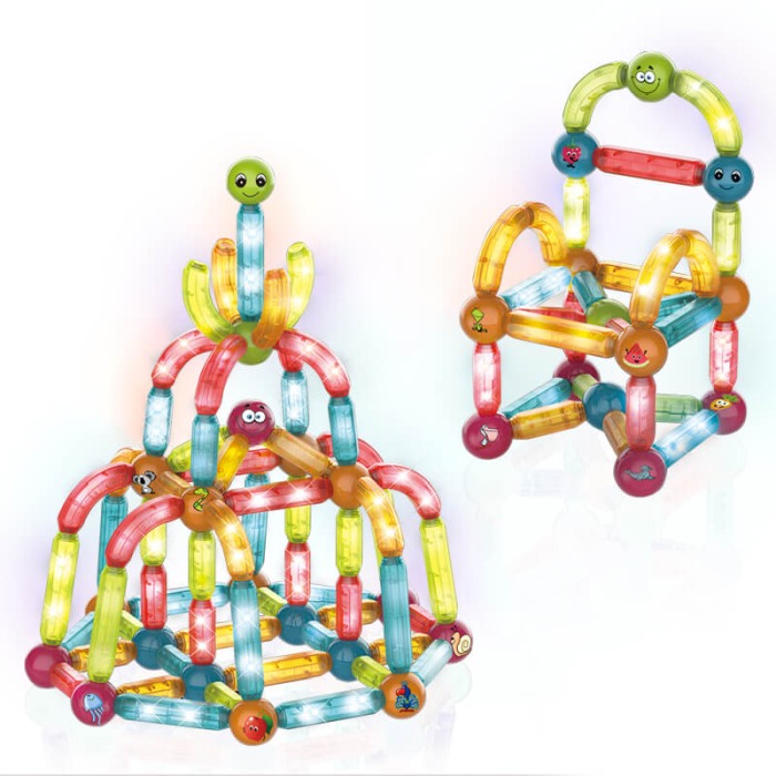 Joc STEM cu lumini, Magnetic Stiks cu 52 piese [2]