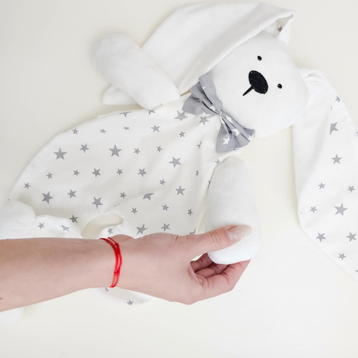 Jucarie atasament Iepuras pentru bebelusi, personalizat cu nume [8]