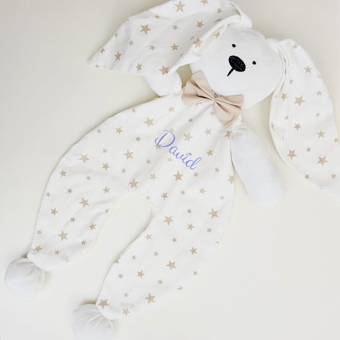 Jucarie atasament Iepuras pentru bebelusi, personalizat cu nume [4]