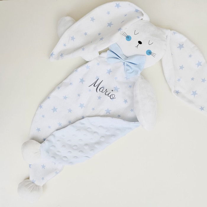 Jucarie atasament Iepuras pentru bebelusi, personalizat cu nume Model2 [4]