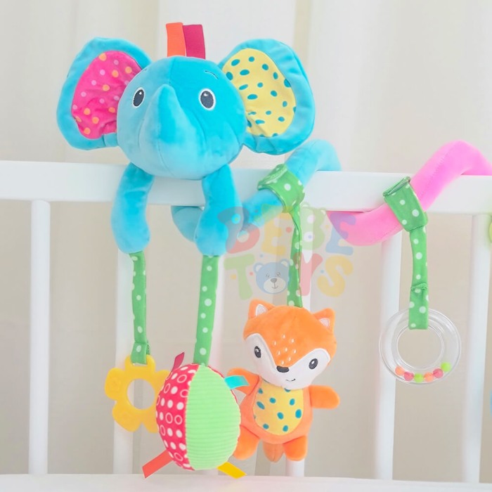 Jucarie bebe 2 in 1 pentru patut/carucior Elefant [2]