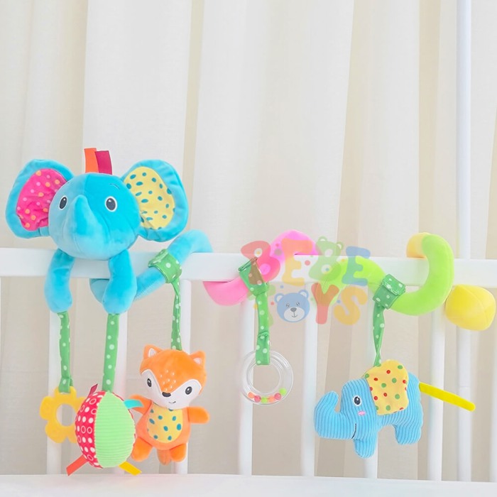 Jucarie bebe 2 in 1 pentru patut/carucior Elefant [3]