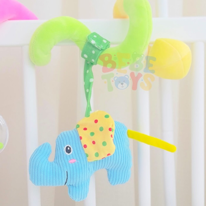 Jucarie bebe 2 in 1 pentru patut/carucior Elefant [4]