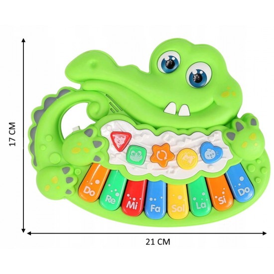 Jucarie bebe Pianina Muzicala Crocodil [2]