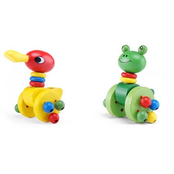 Jucarie de impins din lemn cu animalute [4]