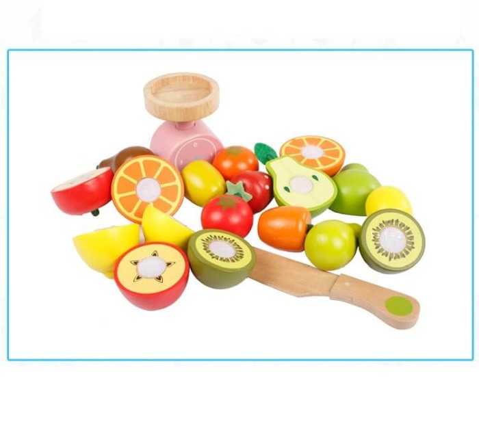 Jucarie din lemn Stand cu fructe [4]