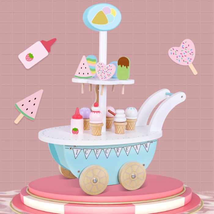 Jucarie lemn Carucior cu inghetata Yummy Ice Cream [1]