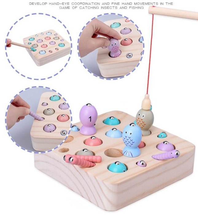 Jucarie lemn De Pescuit cu 21 piese Duoqu [4]