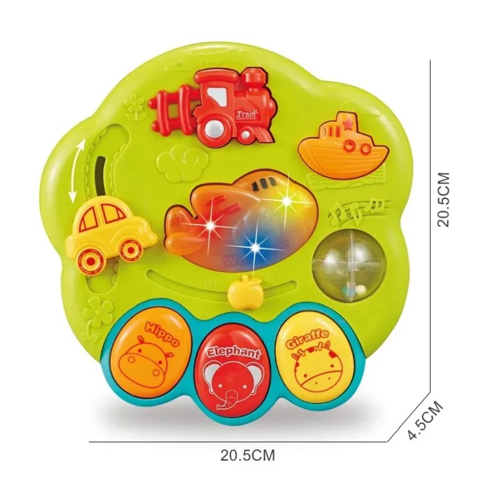 Jucarie pentru bebelusi cu sunete si lumini, Chimstar, verde [2]