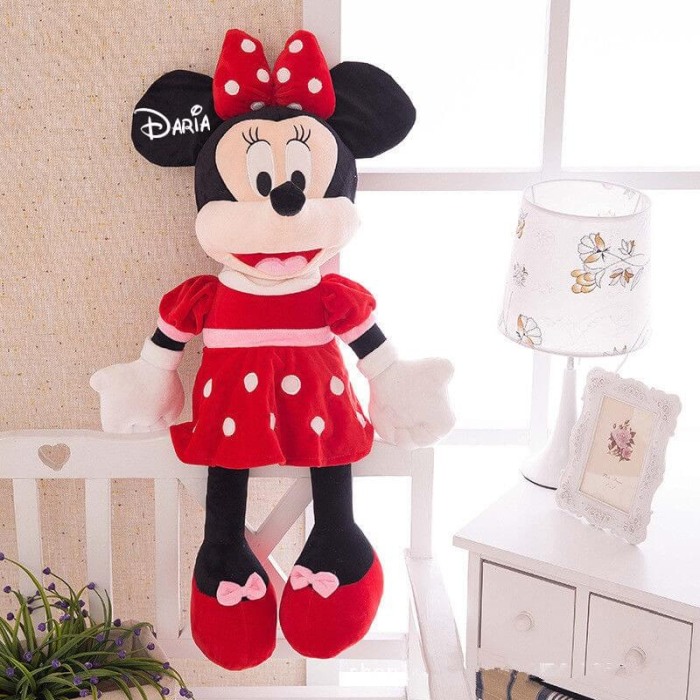 Jucarie plus Minnie Mouse 80 CM Rosu personalizata cu nume [2]