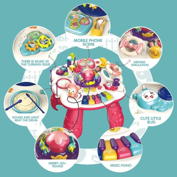 Masuta cu activitati educative roz 648A [3]
