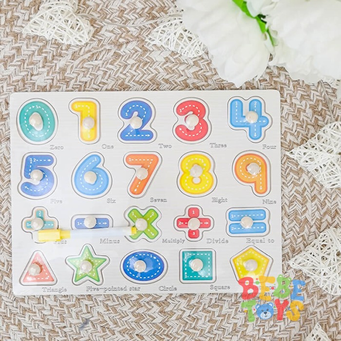 Pachet 3 puzzle din lemn: cifre, litere si animale [2]