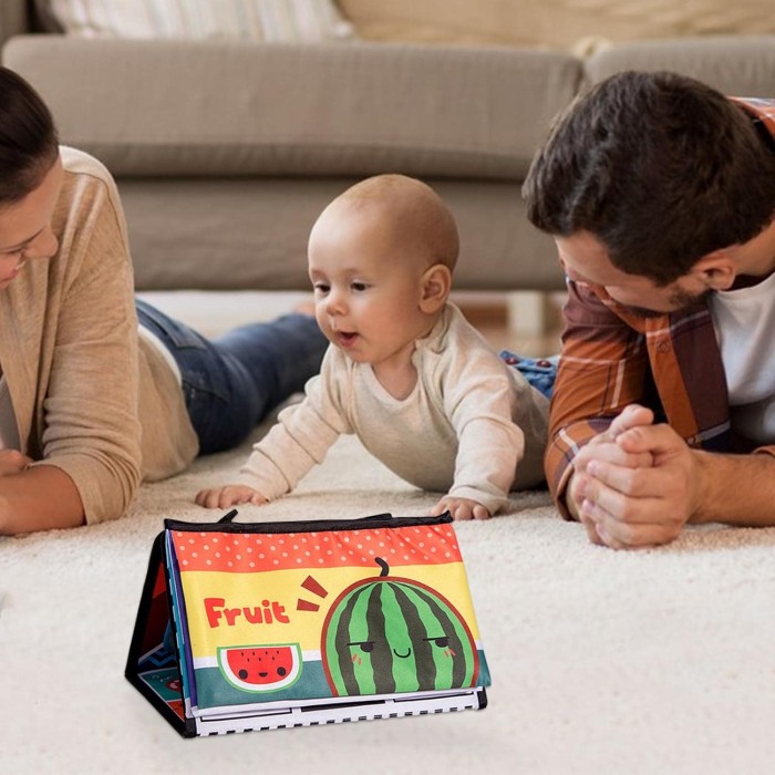 Panou senzorial pentru bebe cu activitati, Tummy Time [7]