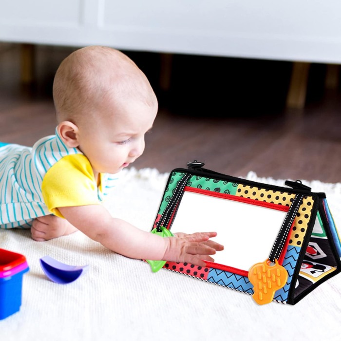 Panou senzorial pentru bebe cu activitati, Tummy Time [5]