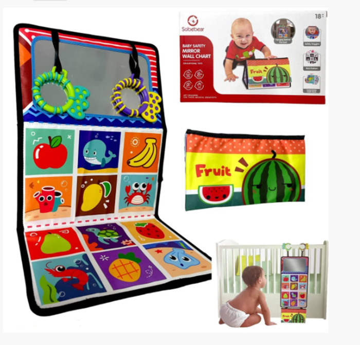 Panou senzorial pentru bebe cu activitati, Tummy Time [2]