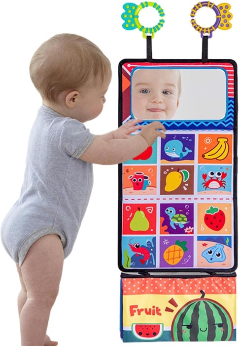 Panou senzorial pentru bebe cu activitati, Tummy Time [9]