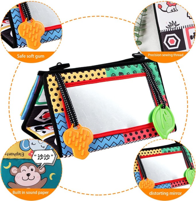 Panou senzorial pentru bebe cu activitati, Tummy Time [4]