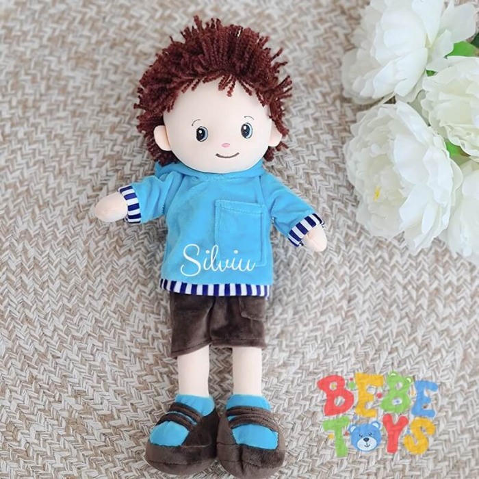 Papusa baietel, personalizata cu nume 38cm Bleu [1]