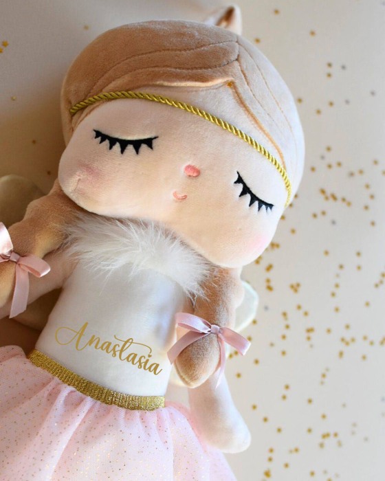 Papusa Ingeras adormit, personalizata cu nume, 48 cm [3]