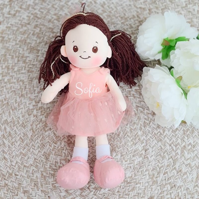 Papusa Muzicala personalizata cu nume 35cm Roz [1]