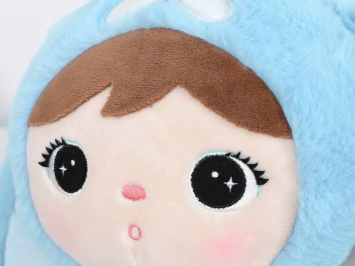 Papusa personalizata cu nume Iepuras, bleu, 30cm [4]