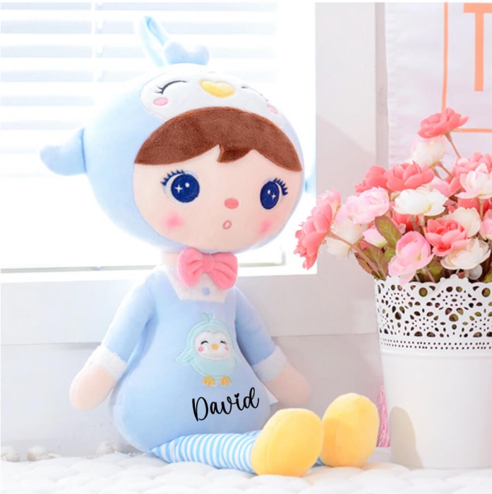 Papusa personalizata cu nume Pinguin, 50cm [2]