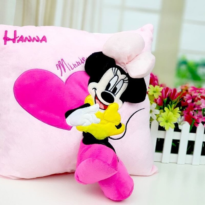 Perna 3D Minnie Mouse roz-Personalizata cu nume [3]