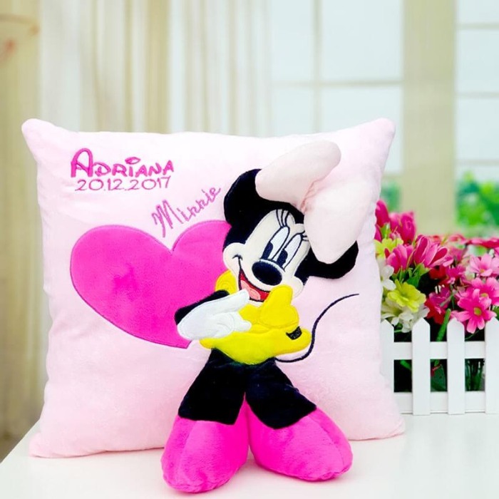 Perna 3D Minnie Mouse roz-Personalizata cu nume [4]
