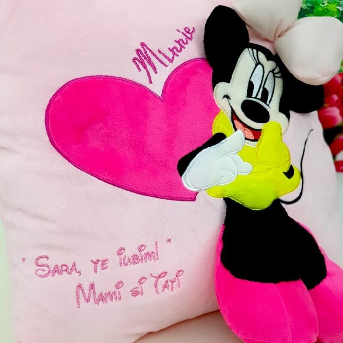 Perna 3D Minnie Mouse roz-Personalizata cu nume [7]